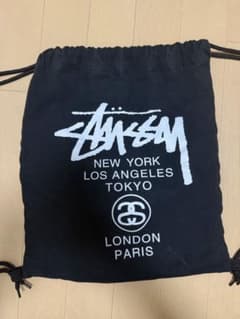 STUSSY ブラック ドローストリングバッグのサムネイル