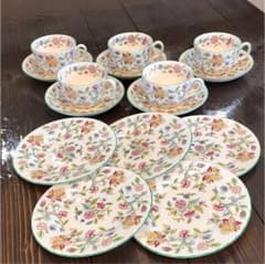 MINTON  HADDON  HALL カップ＆ソーサー  ケーキ皿セットのサムネイル
