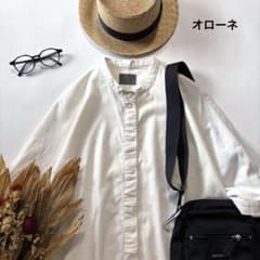 c542＊ オローネ バンドカラー コットンリネン ドルマンスリーブ 