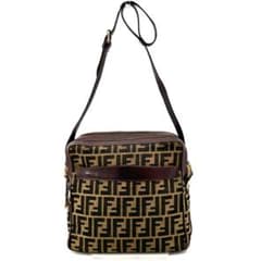 FENDI ズッカ柄 ショルダーバッグ キャンバス レザー 0451のサムネイル
