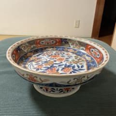 こ*ら様 染付 色絵 鉢 高台鉢 菓子鉢 陶器のサムネイル