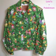 희소 Levi's × Pokémon 꽃무늬 데님 재킷 S