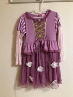 kim様専用　ラプンツェル風　ワンピース　ドレス　ハロウィン衣装　子供用のサムネイル