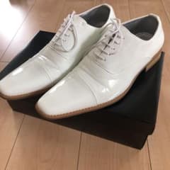 結婚式　新郎　靴　白　25.5㎝のサムネイル
