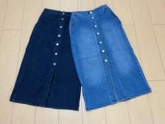 GU  フロントボタン　デニムスカートのサムネイル