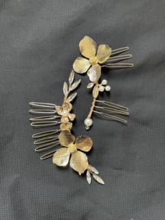 ヘッドドレス　ヘッドアクセ　髪飾り　金アクセのサムネイル