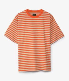 Needles ボーダー Tシャツ オレンジ M