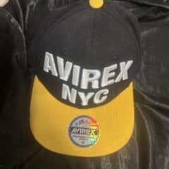 AVIREX NYC ベースボールキャップ ブラック イエローのサムネイル