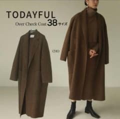 TODAYFUL オーバーチェックコート 38サイズのサムネイル