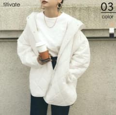 titivate フーデットキルティングショートコート/フード付のサムネイル