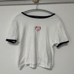 LOVE BOAT ハートロゴ リンガーTシャツ ホワイトのサムネイル