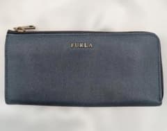 FURLA フルラ 長財布 L字ファスナー レザー ネイビーのサムネイル