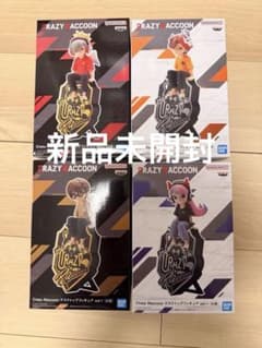 Crazy Raccoon 데스크탑 피규어 4체 세트