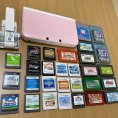 ニンテンドー3DS LL ピンク×ホワイト、ソフト29本のサムネイル
