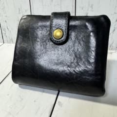 サンク　Cinq レザー　ブラック　二つ折り財布