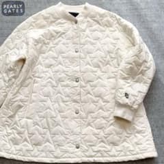 パーリーゲイツ 星柄 キルト 中綿 コート ジャケット 白 ホワイト