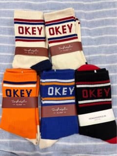 FENGHUOYULIN 靴下 5足セット OKEYロゴのサムネイル