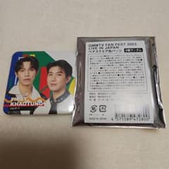 GMMTV FANFEST FirstKhaotung スクエア缶バッジのサムネイル
