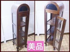 美品◇アンティーク 木製家具 鍵付き ヴィンテージ シャビ― - メルカリ