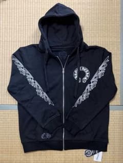 CHROME HEARTS ジップパーカー　早い者勝ち 在庫限りCHROME HEARTS ブラックジップアップパーカー L 早い者勝ち