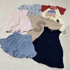 女の子　90  6点セット　ワンピース　Tシャツ　フレアパンツのサムネイル