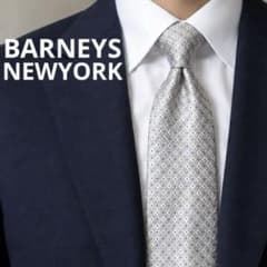 BARNEYS NEWYORK ネクタイ チェック柄 シルバー ブルー - メルカリ