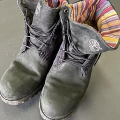 Timberland ハイカットブーツ 黒 ストライプ内装のサムネイル