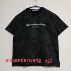 ALEXANDERWANG ロゴTシャツ ウォッシュ加工 ラメ ブラック S - メルカリ