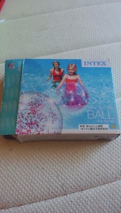 INTEX PINK GLITTER BALL 71cm ビーチボールのサムネイル
