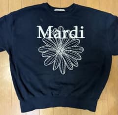 Mardi Mercredi 花柄スウェット ネイビー×ホワイトのサムネイル