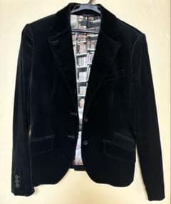 Paul Smith ベルベット テーラードジャケット ブラックのサムネイル