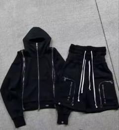 ジップパーカー×ショーツ　セットアップ　Mサイズのサムネイル