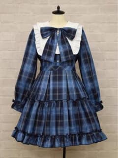 Amavel Dolly Holiday チェックティアードワンピース ミドル丈のサムネイル