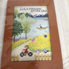 刺繍作成キット KNC-246 春の風景クロススティッチ - メルカリ
