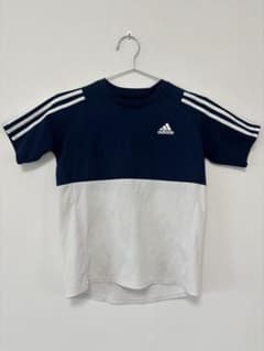 adidas キッズ Tシャツ ネイビー ホワイトのサムネイル