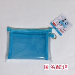【新品】キャンドゥ　推し色クリアポーチ　ブルー