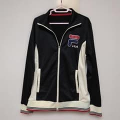 ◇FILA トラックジャケット Mサイズ ネイビー/クリーム色 ジャージ◇のサムネイル