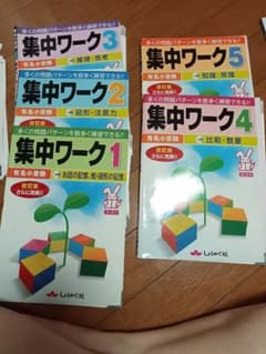 【裁断済み】有名小受験 集中ワーク 1 2 3 4 5のサムネイル