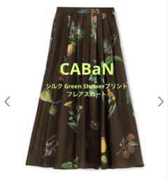 CABaN シルク Green Showerプリント フレアスカート 現行品 - メルカリ