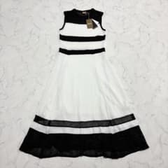 新品 ヒューゴボス ストライプ メッシュニット ノースリーブ ミディドレス L 新品 ヒューゴボス ストライプ メッシュニット ノースリーブ ミディ