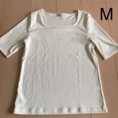 リブスクエアネックT  ユニクロ　トップス  Mのサムネイル
