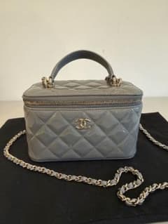 CHANEL vanity bag バニティバッグ グレー - メルカリ