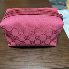 グッチ、化粧ポーチ GGキャンバス ボルドー キャンバス×レザー Ｇｕｃｃｉのサムネイル