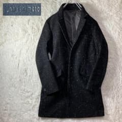 美品 ジュンハシモト 3D チェスターコート ツイード ウール混 日本製 L