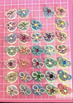 宝石シールNo.2ハンドメイド　リボン 立体シールのサムネイル