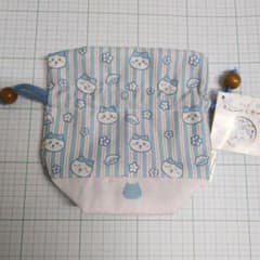 ちいかわもぐもぐ本舗　巾着　ハチワレ