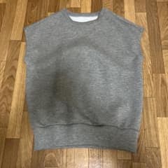ノースリーブ スウェット トップス グレーのサムネイル