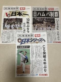 【超希少】　大谷翔平　表紙　北海道日本ハムファイターズ 道新スポーツ　新聞　① 超希少】 大谷翔平 表紙 北海道日本ハムファイターズ 号外 新聞セット