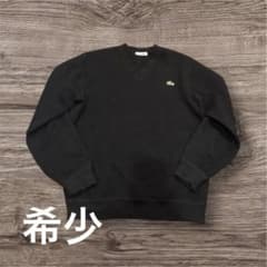70s 80s CHEMISE LACOSTE Vネックニット 黒 ヴィンテージのサムネイル