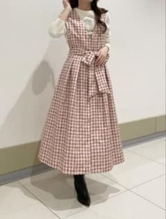23AW♡グレースコンチネンタル ハウンドトゥースジャンパースカート 36 